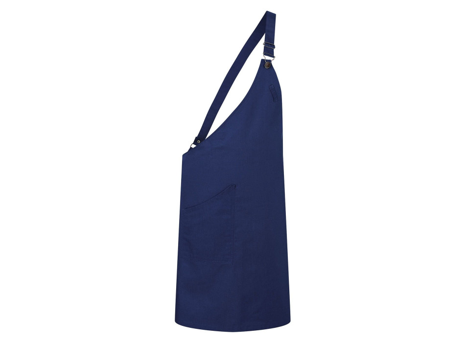 Asymmetrical Bib Apron with Pocket