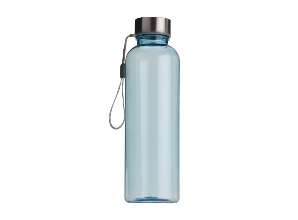 Borraccia in tritan trasparente con tappo in metallo (500ml). bpa free