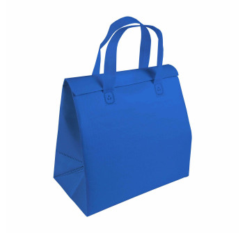 Borsa frigo in TNT laminato 100 g/m2, chiusura con velcro