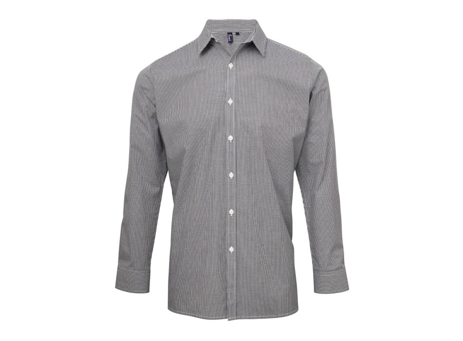 Men's Long Sleeve Microcheck Gingham Shirt