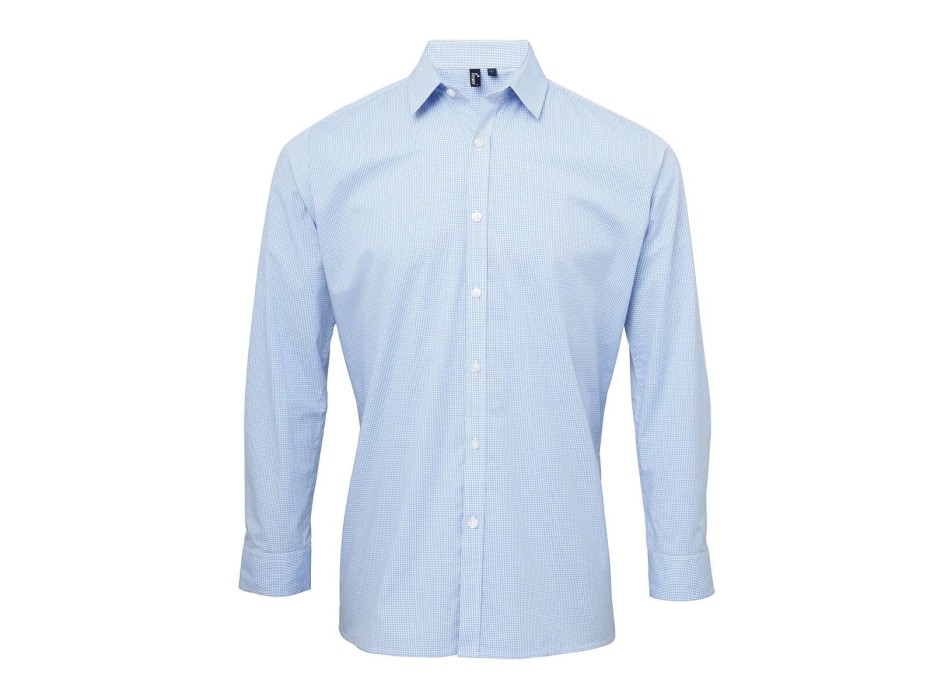 Men's Long Sleeve Microcheck Gingham Shirt