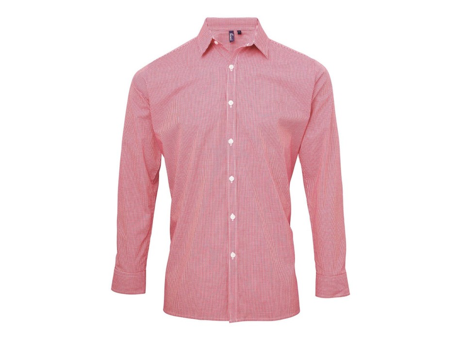 Men's Long Sleeve Microcheck Gingham Shirt