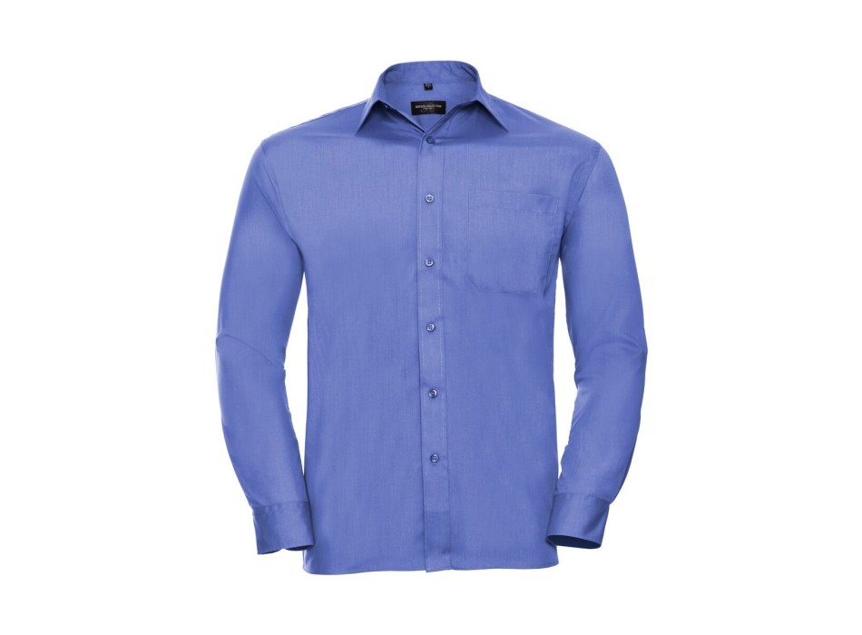 Men's Long Sleeve PolyCotton Poplin Shirt