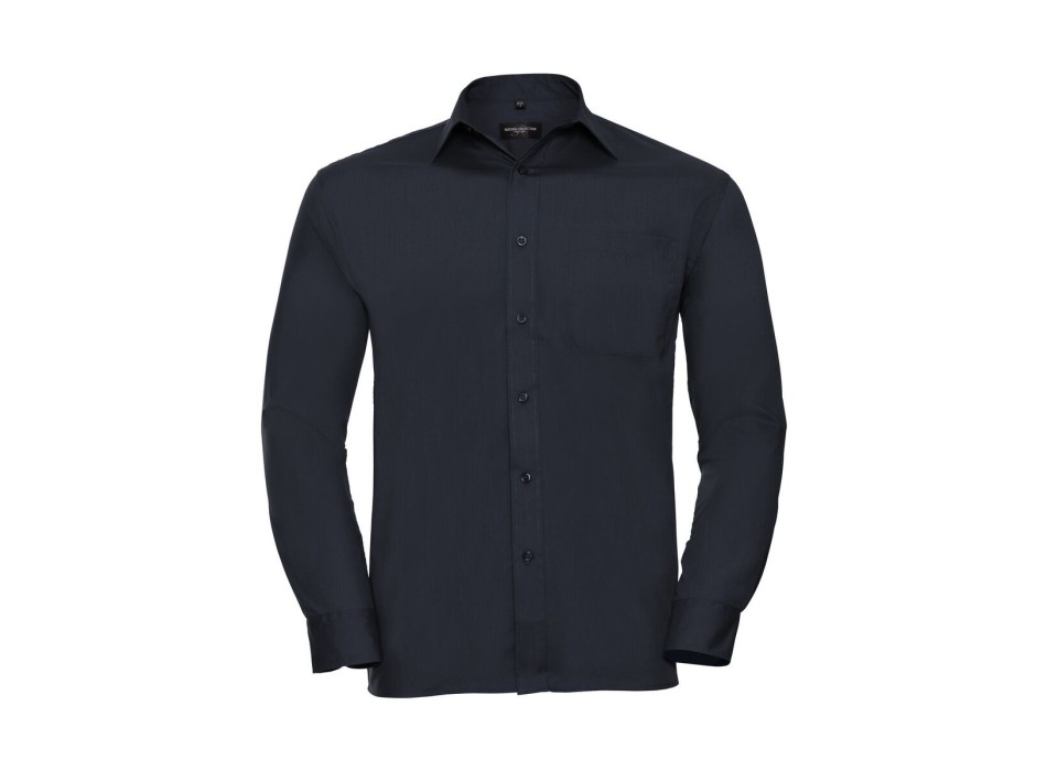 Men's Long Sleeve PolyCotton Poplin Shirt