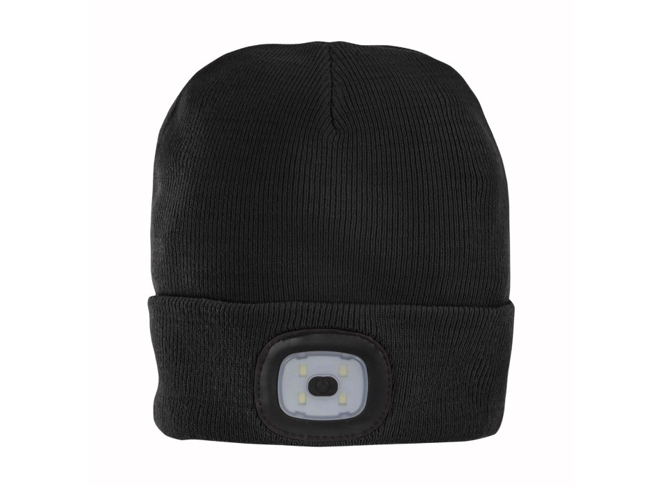 Cappellino in maglia 100% acrilico pesante con luce led removibile e ricaricabile usb