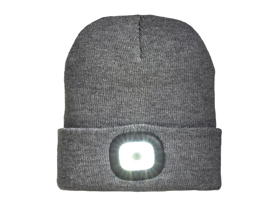 Cappellino in maglia 100% acrilico pesante con luce led removibile e ricaricabile usb