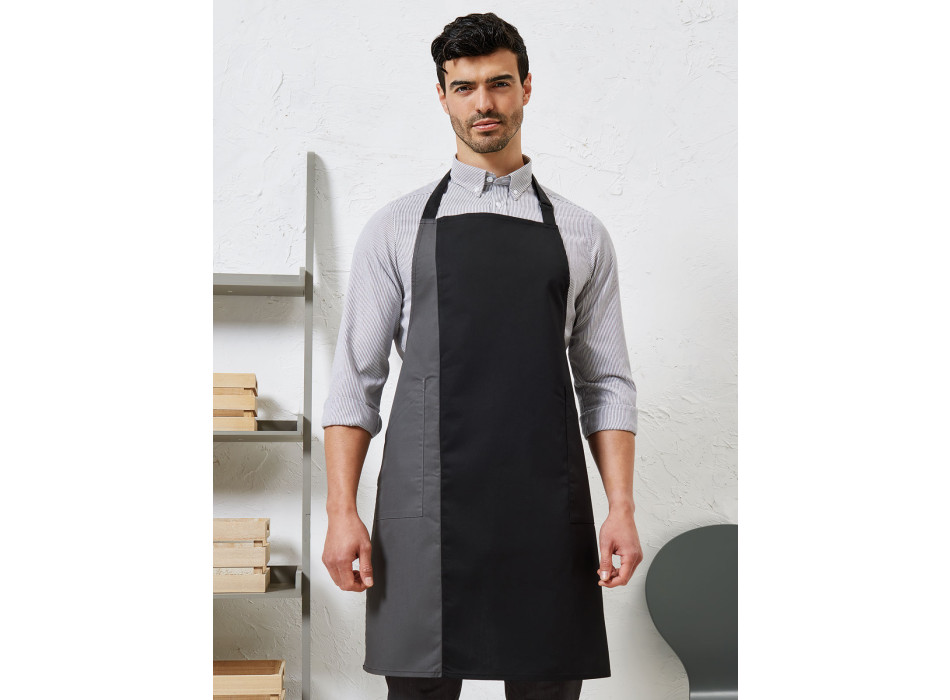 Contrast Bib Apron