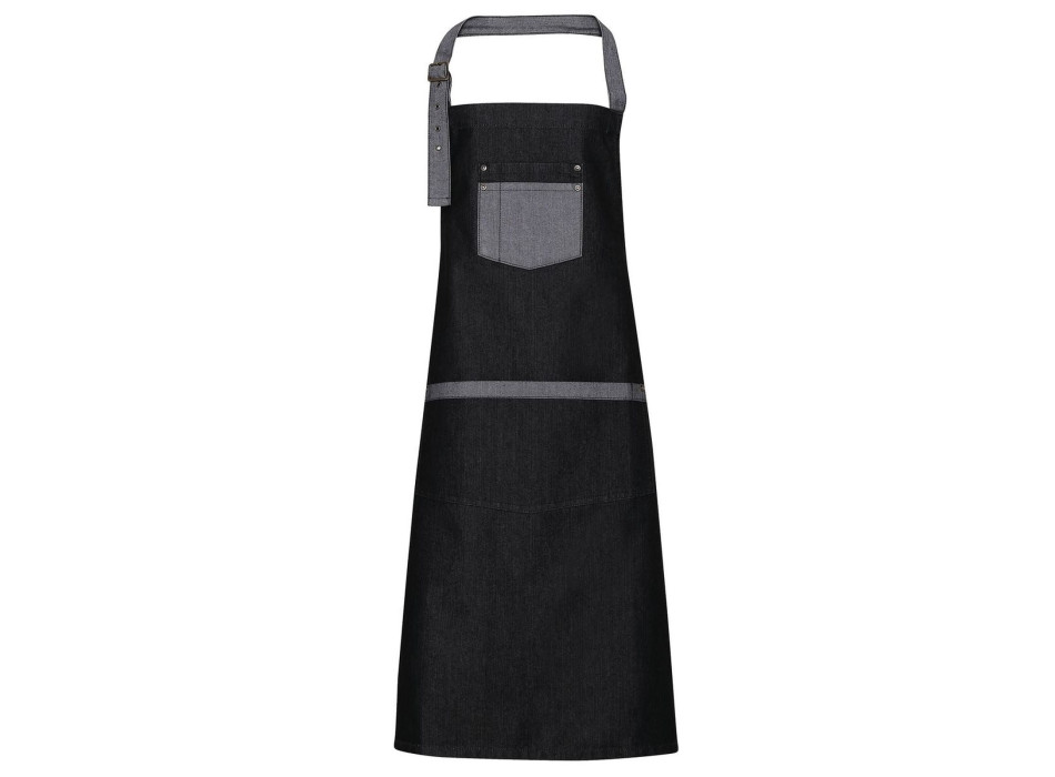 Domain Contrast Denim Bib Apron