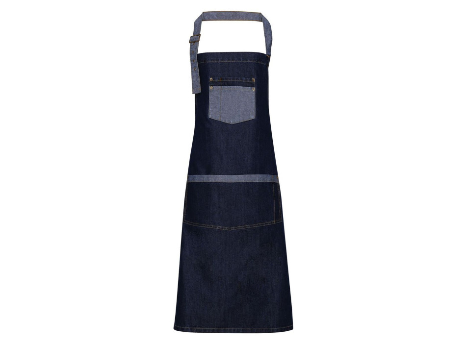 Domain Contrast Denim Bib Apron