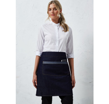 Domain Contrast Denim Waist Apron