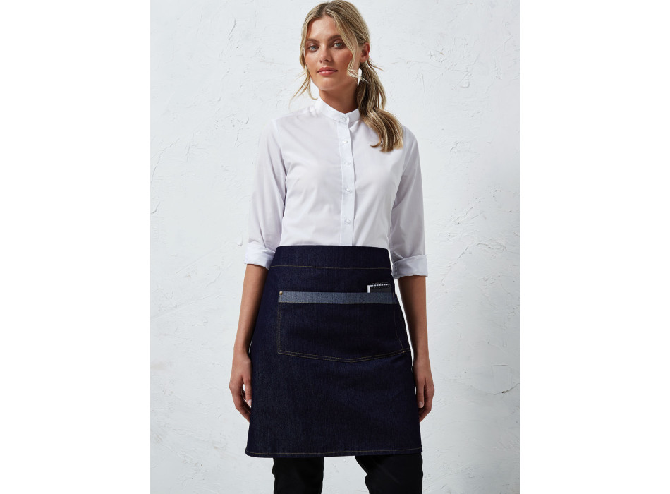 Domain Contrast Denim Waist Apron