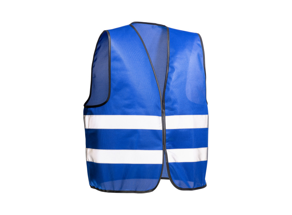 Gilet promozionale in poliestere con nastro riflettente e chiusura con velcro