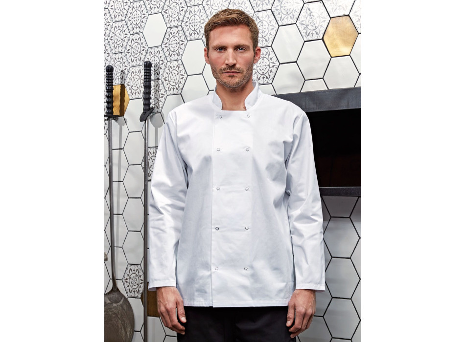 Long Sleeve Press Stud Chef'’s Jacket