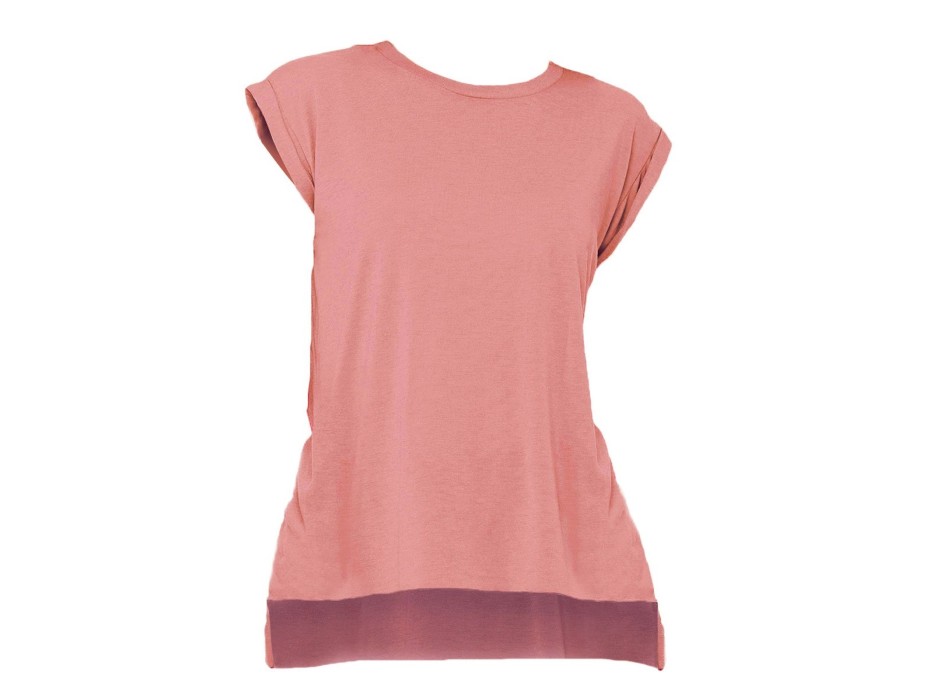 Women's Flowy Muscle Tee with Rolled Cuff