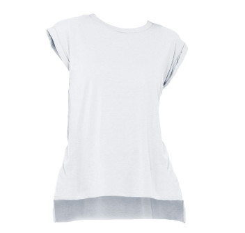 Women's Flowy Muscle Tee with Rolled Cuff