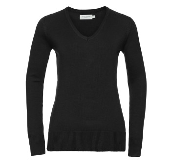 Ladies' V-Neck Knitted Pullover