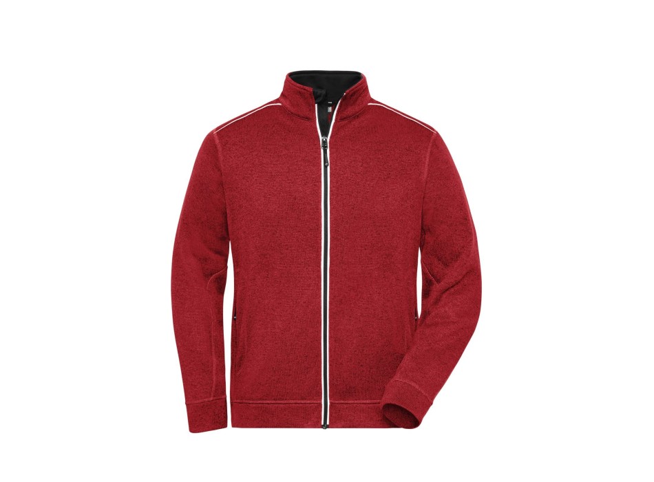 Men's Knitted Workwear Fleece Jacket - Solid