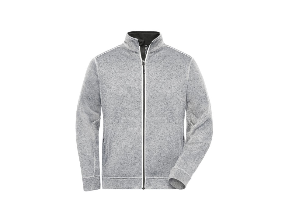 Men's Knitted Workwear Fleece Jacket - Solid