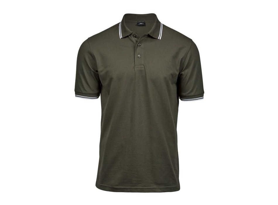 Luxury Stripe Stretch Polo