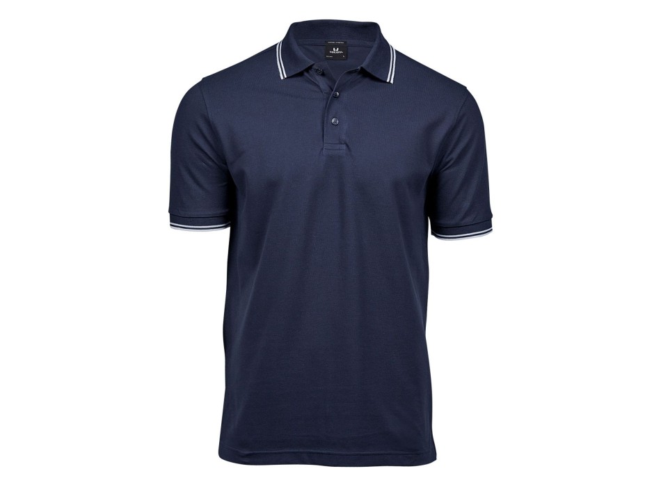 Luxury Stripe Stretch Polo