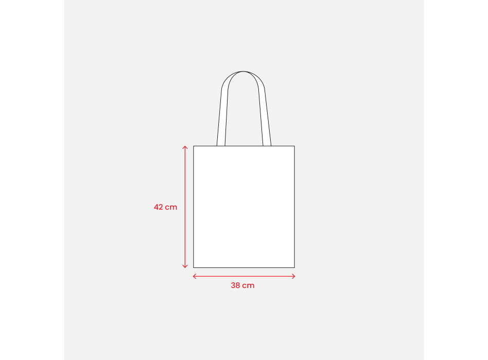 Shopper in TNT 80 g/m2 cucito, manici lunghi